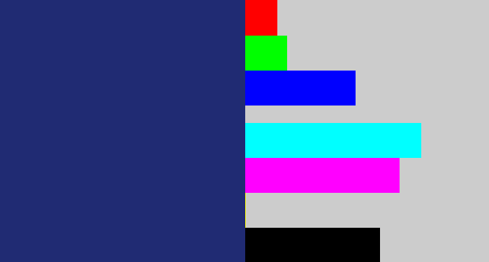 Hex color #202b73 - dark slate blue