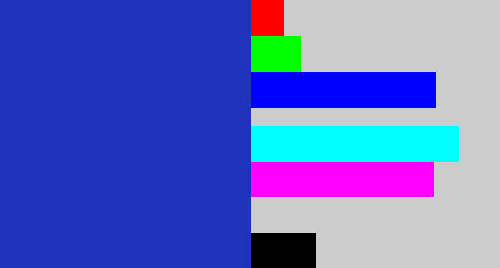 Hex color #2033bd - blue blue