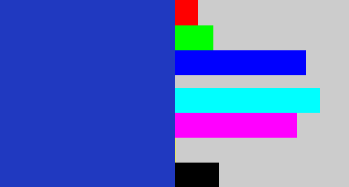 Hex color #2039c0 - blue blue