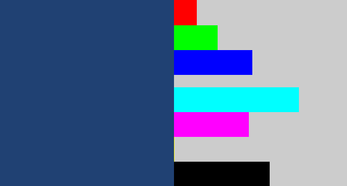 Hex color #204173 - dark slate blue
