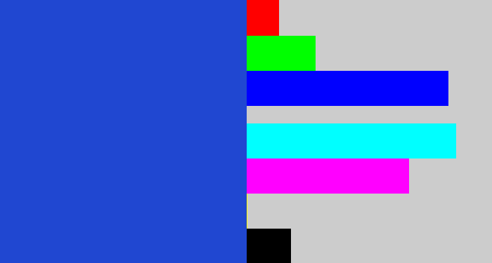 Hex color #2047d1 - blue blue