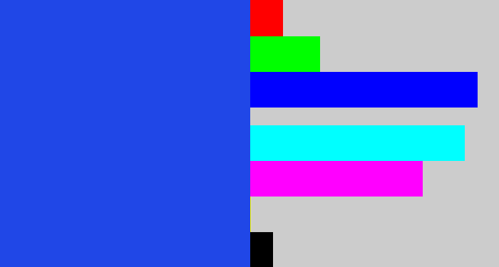 Hex color #2047e7 - azul