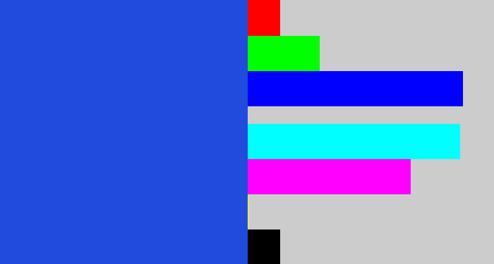 Hex color #204bdd - azul