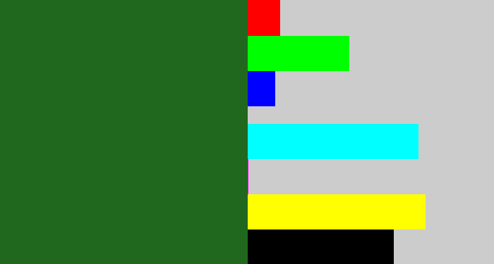 Hex color #20681d - tree green