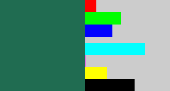 Hex color #206c51 - dark green blue