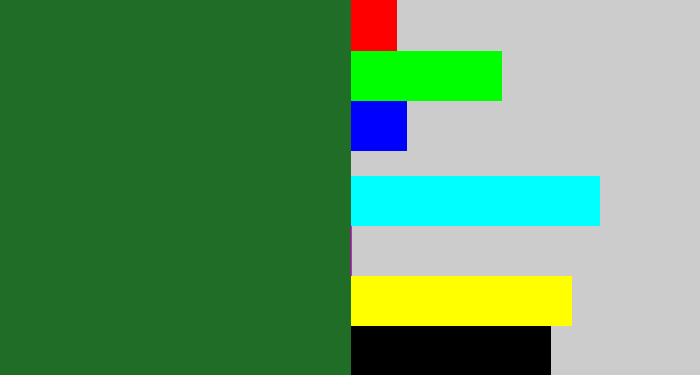 Hex color #206d28 - darkish green
