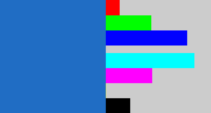 Hex color #206dc4 - medium blue