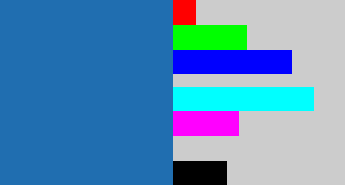 Hex color #206eb0 - mid blue