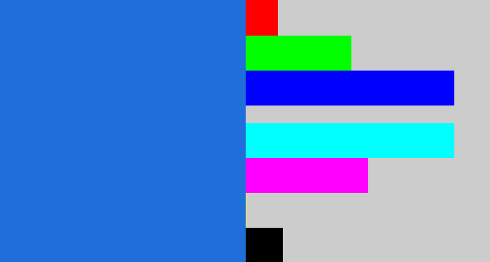 Hex color #206eda - azul