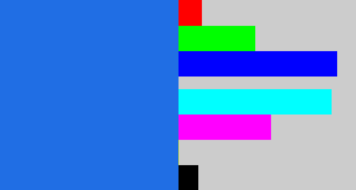 Hex color #206ee4 - azul