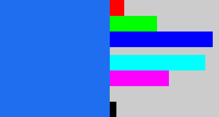 Hex color #206ef0 - azul