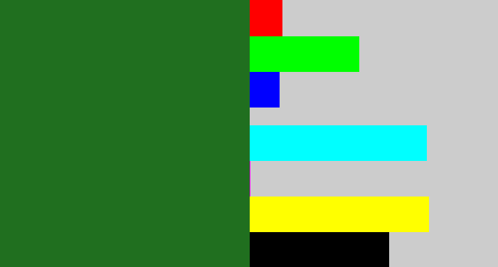 Hex color #206f1f - tree green