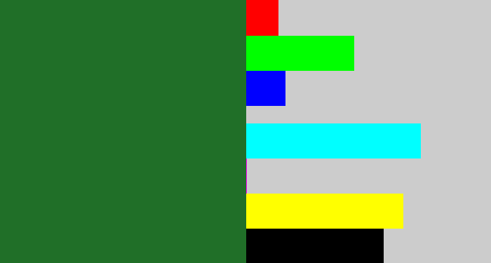Hex color #206f28 - darkish green