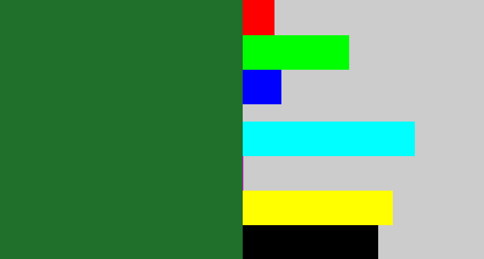 Hex color #206f2a - darkish green