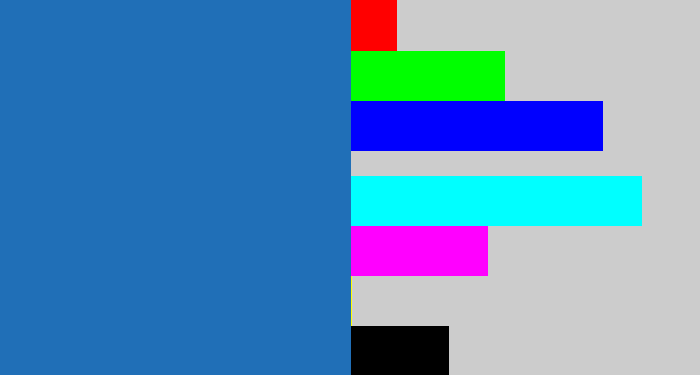 Hex color #206fb7 - mid blue
