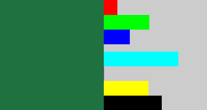Hex color #207140 - darkish green