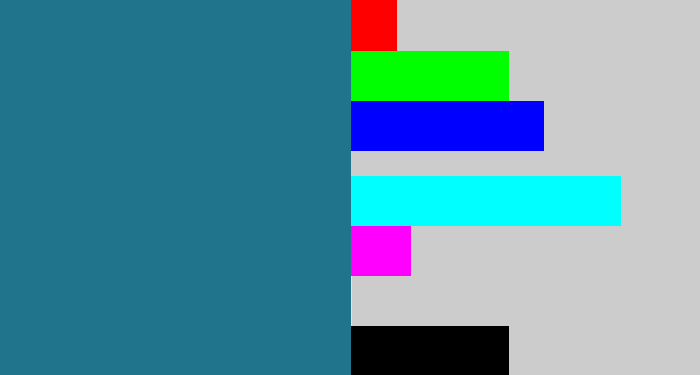 Hex color #20748c - ugly blue