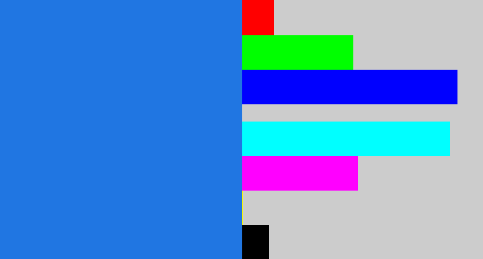 Hex color #2076e2 - azul