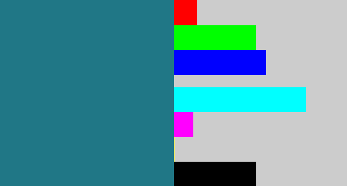 Hex color #207786 - ugly blue