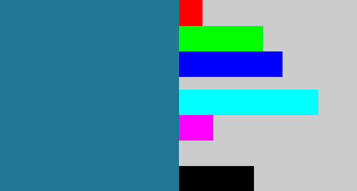 Hex color #207793 - ugly blue