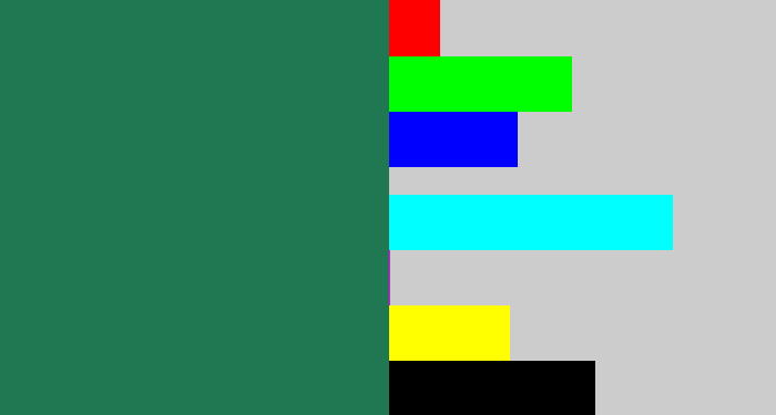 Hex color #207853 - dark green blue