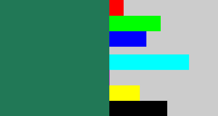 Hex color #207857 - dark green blue