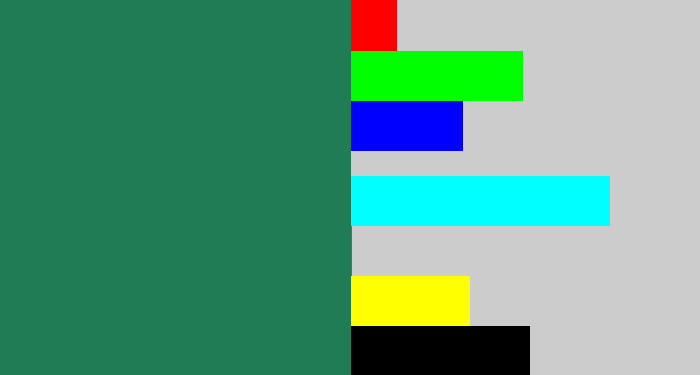Hex color #207c52 - dark sea green