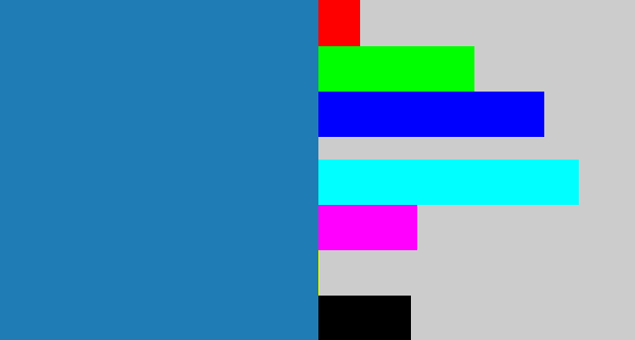 Hex color #207cb4 - bluish