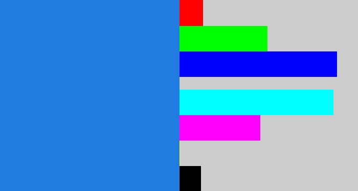 Hex color #207ce1 - clear blue