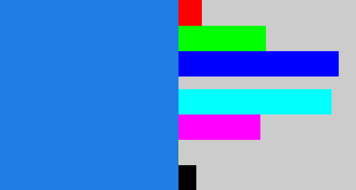 Hex color #207ce5 - clear blue