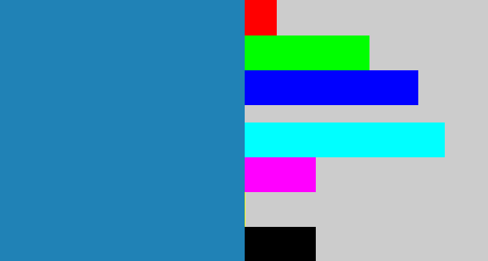 Hex color #2082b6 - bluish