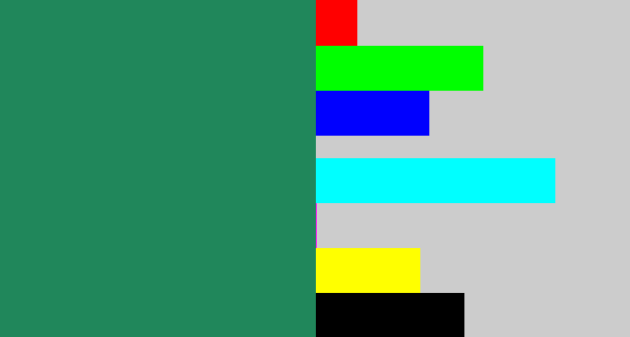 Hex color #20875b - dark sea green