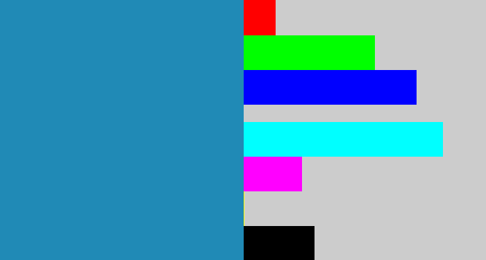 Hex color #208ab6 - bluish