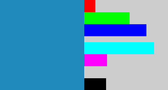 Hex color #208abc - bluish