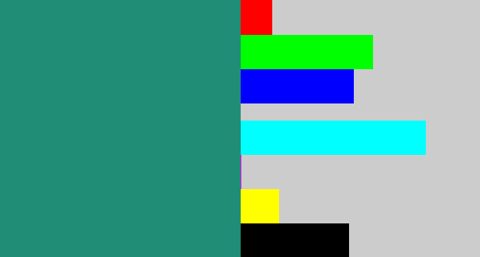 Hex color #208d77 - viridian