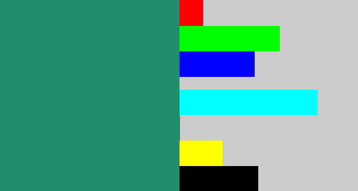 Hex color #208e6c - viridian