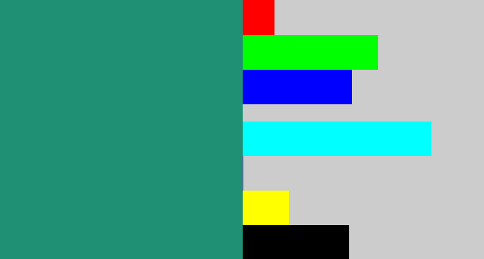 Hex color #209074 - viridian