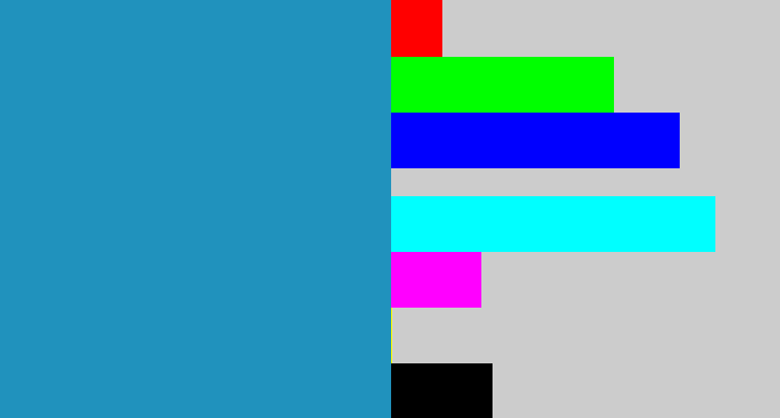 Hex color #2092bd - water blue