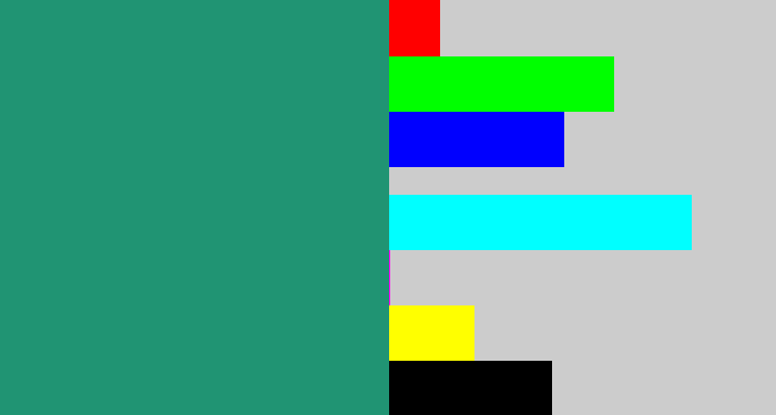 Hex color #209473 - viridian