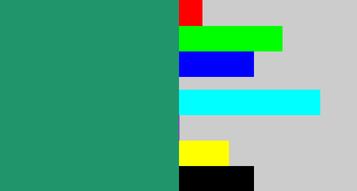 Hex color #20956c - viridian