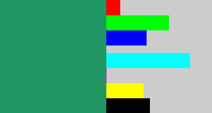 Hex color #209762 - viridian