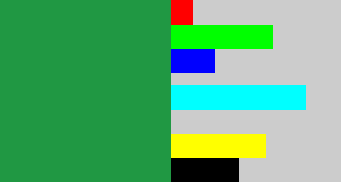 Hex color #209843 - darkish green