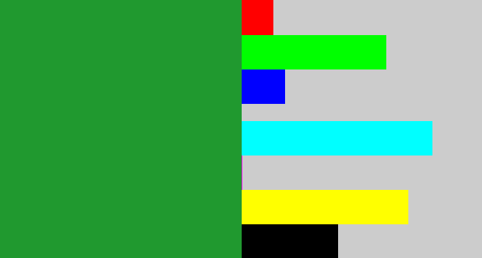 Hex color #20992f - darkish green