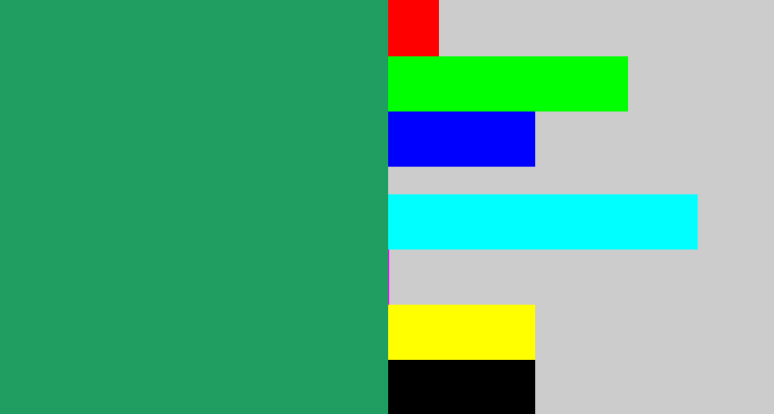 Hex color #209d61 - viridian
