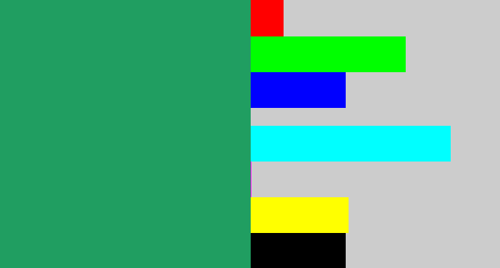 Hex color #209e61 - viridian