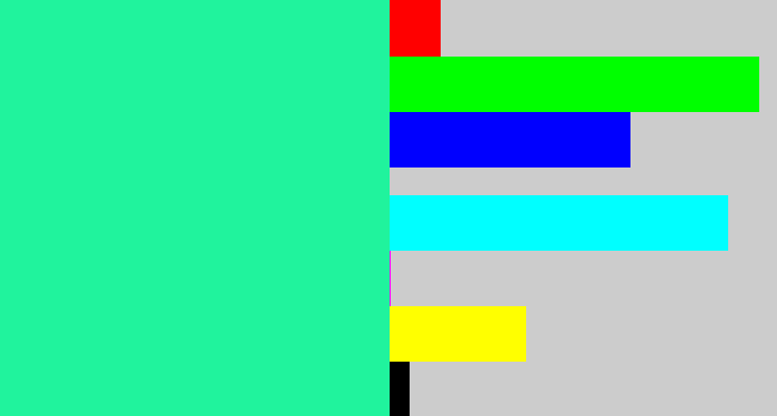 Hex color #20f39d - wintergreen