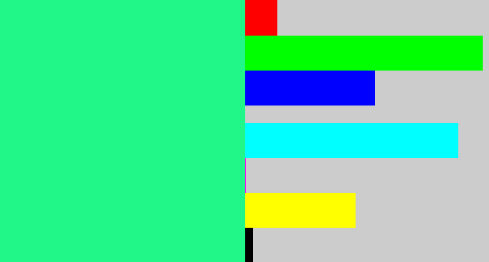 Hex color #20f788 - wintergreen
