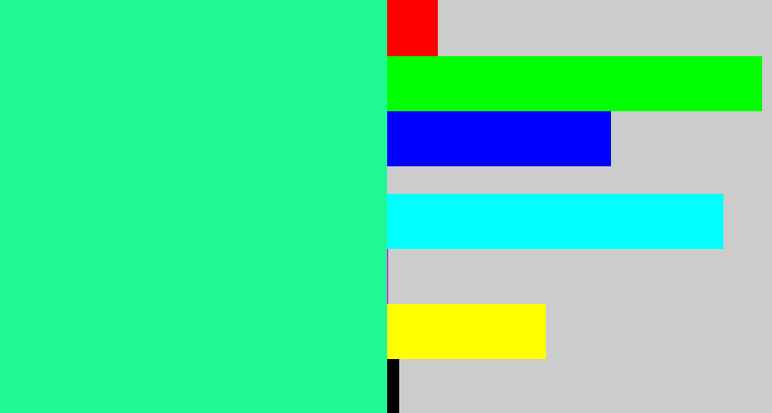 Hex color #20f893 - wintergreen