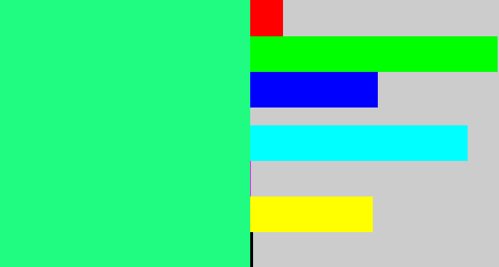 Hex color #20fc81 - wintergreen