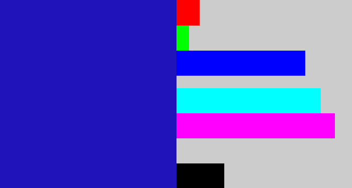 Hex color #2113ba - ultramarine